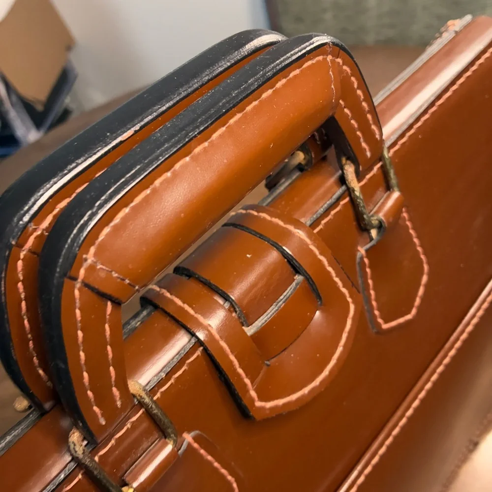 Korchmar Churchill Classic Top Frame Leather Lawyer Briefcase 18